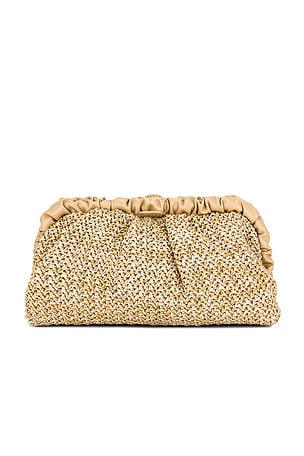 Amalia Pleated Woven Clutch olga berg